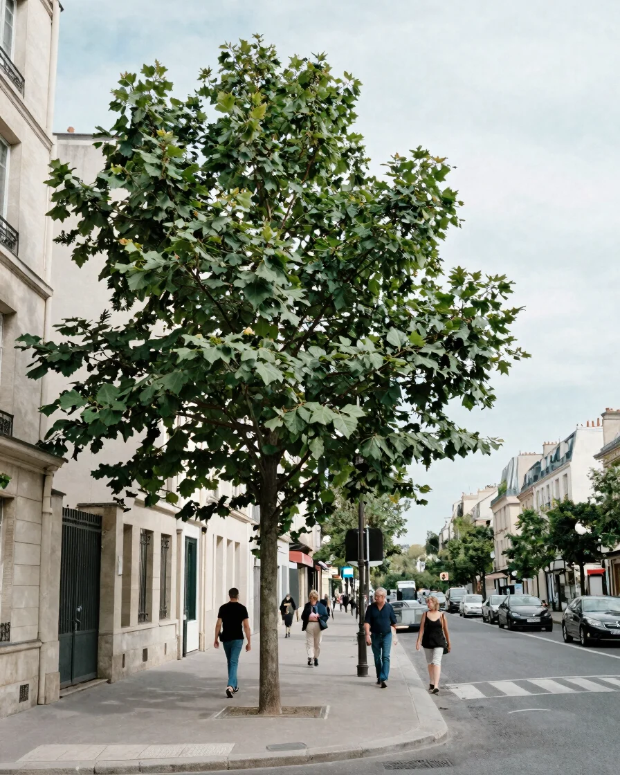 Editorial environmental photograph of a Paris-region street on a